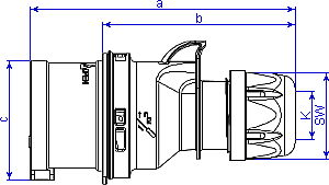Power plug 014-6 dimensions