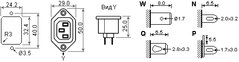 Разъем Arcolectric 0708-1-C
