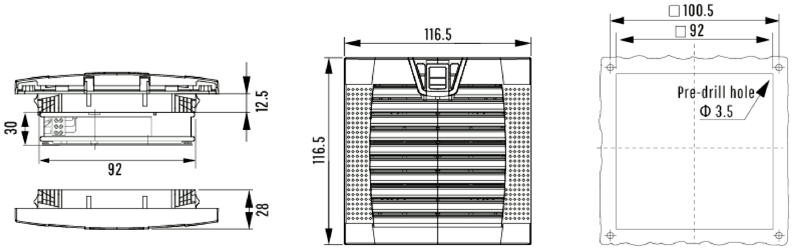 Вентилятор с фильтром STF3237.230 230VAC IP54 RAL7035