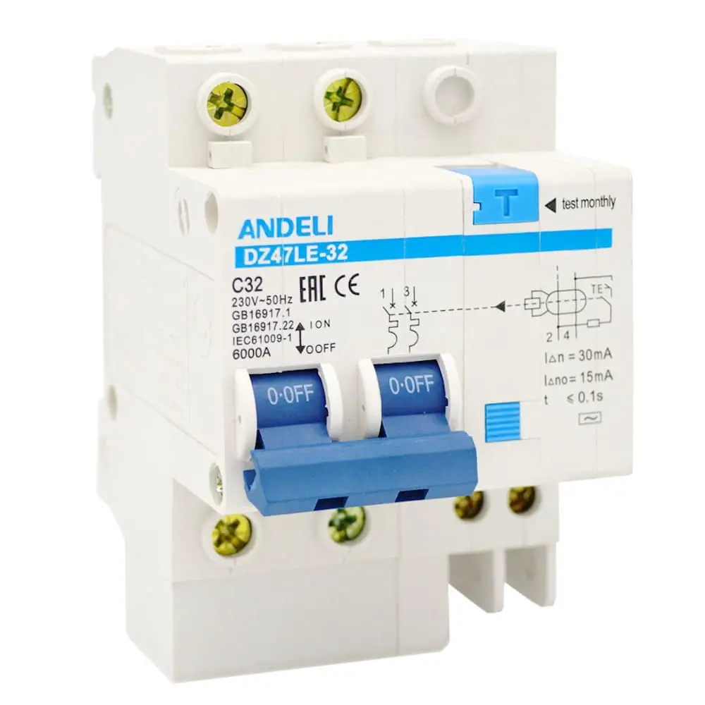 Дифференциальный автомат DZ47LE-32 ADL02-002 2П 16А 30мА