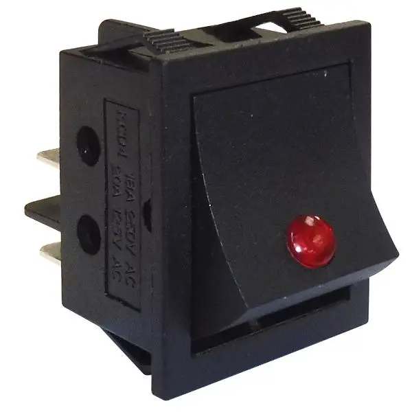 Клавишный выключатель KCD4 16A/250В АС черный