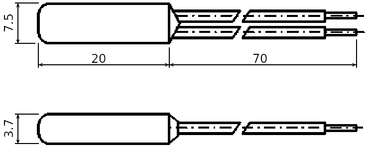 Термостат KSD9700 60°C 16A NC