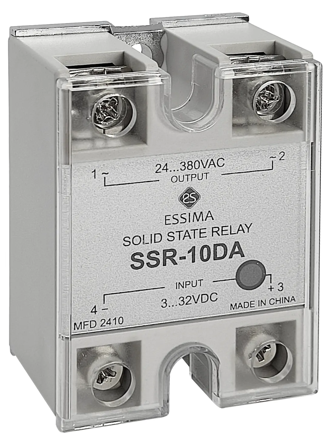 Твердотельное реле SSR-10DA 10А 3-32В DC нагрузка 24-380В АС