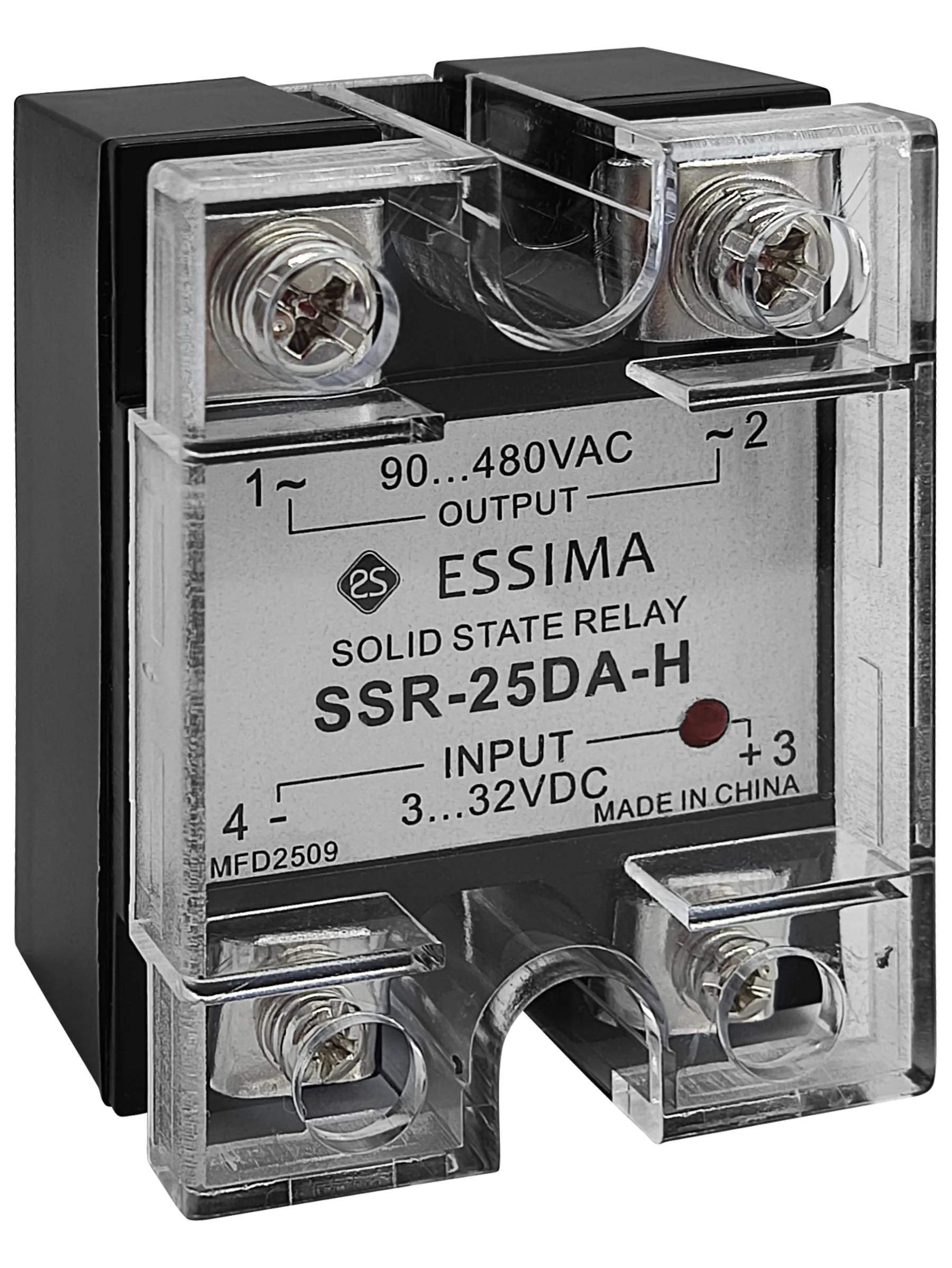 Твердотельное реле SSR-25DA-H 25А 3-32В DC нагрузка 90...480В AC