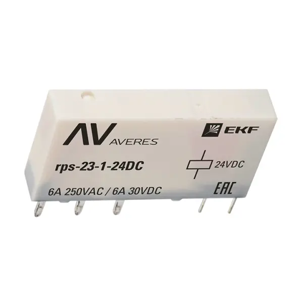 Реле промежуточное РП slim 23/1 6A 24В DC EKF AVERES