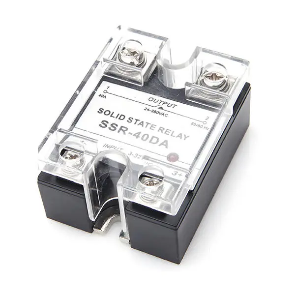 Твердотельное реле SSR-40DA 40А, 3-32В DC, контроль 24-380В АС
