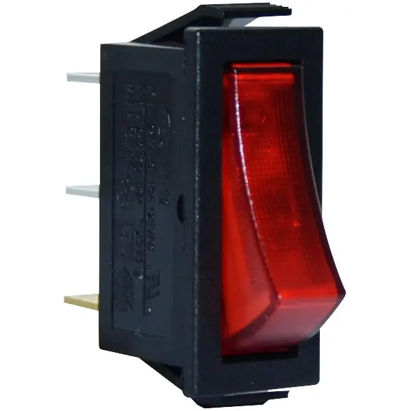 Клавишный выключатель SR32N Black Red 220Vac